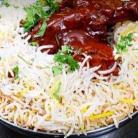 Ualavacharu Chicken Biryani · Aromatic Basmati rice made with Indian herbs served over succulent pieces of chicken cooked ...