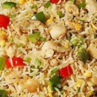Chicken Fried Rice · Indo-Chinese style fried rice tossed with vegetables and chicken