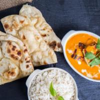 Paneer Tikka Masala · Fried cottage cheese cubes cooked with butter creamy sauce, onions and bell peppers.