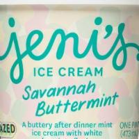 Savannah Buttermint Pint · A buttery after dinner mint ice cream with white chocolate flecks.. (Pints may come hand-pac...