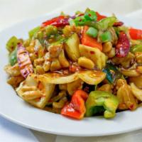 Kung Pao · Spicy. Tofu, veggies, chicken, pork, beef, shrimp.