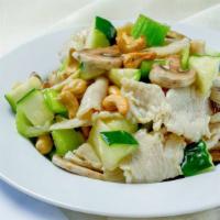 Cashew · Tofu, veggies, chicken, pork, beef, shrimp.