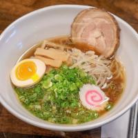 Tokyo Shoyu Ramen · NOODLES: Japanese noodles (wheat + egg) || BROTH: stock from chicken bone & fish + shoyu (so...