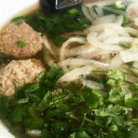 Pho Homemade Beef Meatballs · Gluten-free. Our famous homemade beef meatballs, made fresh daily. (Gluten-free, no MSG)