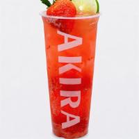 Strawberry Mojito · fresh strawberry ,lime ,sparking water