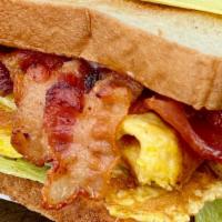Bacon & Egg Sandwich · Comes with lettuce, tomato & mayo with your choice of bread.