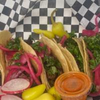 Carne Asada Plate  · For 3 tacos with fresh meat and homemade sauce