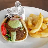 Vegetarian Falafel Wrap · Middle Eastern speciality, served with fries.