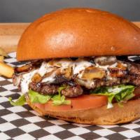 Bud'S Hamburger · Juicy grilled beef burger smashed to perfection on a toasted potato bun with fresh lettuce, ...