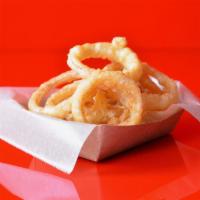 Onion Rings · Fried battered onion. add dipping sauce for an additional charge.