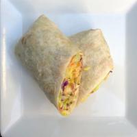 Chinese Chicken Salad Wrap · Iceberg lettuce, marinated chicken breast, carrots, scallions, red cabbage,
roasted almonds,...
