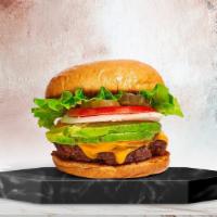 Guac You Know? Burger · American beef patty cooked medium and topped with avocado, melted cheese, mayonnaise, lettuc...
