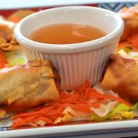 Vegetable Eggrolls <5 Pieces>  · hand rolled veggie egg rolls served with sweet and tangy sauce.