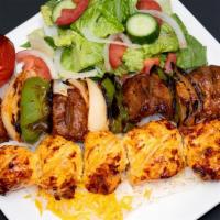 Shish Kabob & Chicken Combo Platter · 