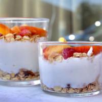 Yogurt Parfait · Alexandre Farm Organic yogurt, seasonal fruit, house made granola! Looking for a milk altern...