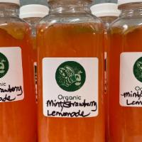 Strawberry Mint Lemonade  · Fresh squeezed lemons and strawberries flavored with mint, made with organic pure cane sugar...