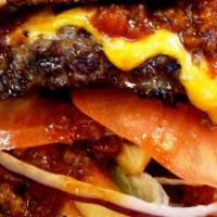 Chili Cheeseburger Combo · w/crispy fries, red onion, 3 scoops of chili. w/fries & can drink. substitute w/Lrg fries, o...