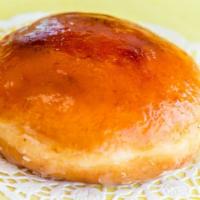 Creme Brûlée’  · A toasty crispy sugar shelled donut  filled with Bavarian cream.