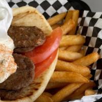 Gyros Sandwich Combo · Served with choice of side and small drink.