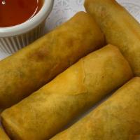 Egg Roll · 5 pieces. Deep-fried egg rolls stuffed with glass noodles and mixed vegetables.