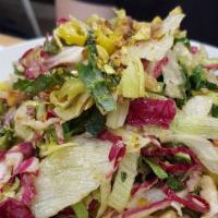 Quinoa Salad · Arugula, tomato, dried cranberry, green onion, parsley, cilantro, radish, lemon juice, and o...