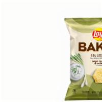 Baked Lay'S® Sour Cream & Onion (130 Cals) · SNACK A LITTLE SMARTER™ with Baked RUFFLES® Cheddar Sour Cream & Onion Potato Chips… It’s th...