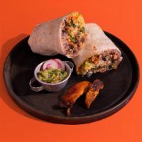 Pollo (Chicken) Banditos Burrito · 12 ” flour tortilla stuffed with rice, black beans, shredded lettuce, pico de gallo, sour cr...