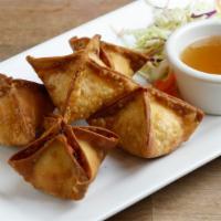 Cream Cheese Puff · Crispy fried dumpling filled with cream cheese, water chestnut and scallion served with plum...