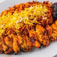 Boneless Chicken Kebab · Delicious marinated charbroiled, boneless breast and thigh of chicken.