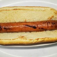 Hot Dog · 1/4 beef hot dog, hot dog bun.