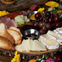 Cheese & Charcuterie · Prosciutto, Spanish chorizo, soppressata, manchego, gruyere, brie, crackers, fruit preserve,...