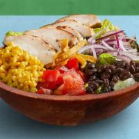 Southwest Salad · Choice of greens, corn, tomato, onions, black beans, and tortilla chips, tossed with your ch...