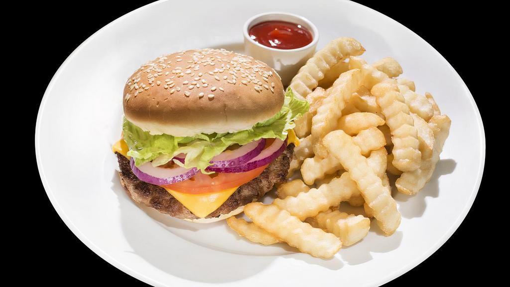 The L&L Glendale Classic Cheeseburger · Double seasoned beef patties with cheese and house dressing. Served with Fries.