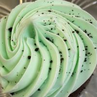 Mint Meltdown · Moist chocolate cake chock-full of mint coated in cool mint buttercream frosting and topped ...