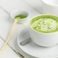 Matcha Latte · Hot coffee with milk and matcha powder.