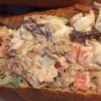 Tuna (8'') · Tuna with tomatoes, pickles, onions, with lettuce, and mayonnaise.
