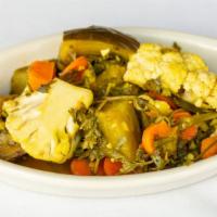 Torshi · Mixed pickled vegetables in vinegar.