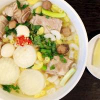 Pork Ribs Macaroni Soup · Try our delicious traditional flavorful Vietnamese pork ribs elbow macaroni soup. Perfect ba...