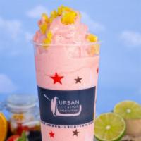 Rosy Smoothie · Combination of strawberry and banana and pineapple.