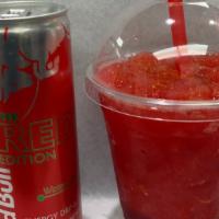 Energy-Fresa · Red Bull ,  Strawberry Freeze Chamoy.