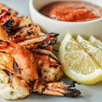 Grilled Shrimp Cocktail
 · Gluten-free. With keepers cocktail sauce and lemon.