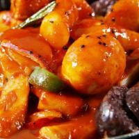 Spicy Rice Cake And Soondae · Spicy.