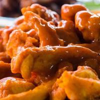 Boneless Chicken Wings · 9 oz boneless chicken wings with your favorite sauce (Buffalo, BBQ, Mango-Habanero or Tamari...