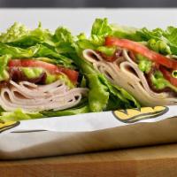 Paleo Club (Regular) · Roasted turkey, applewood smoked bacon, avocado, fresh tomatoes, oil and vinegar, wrapped in...