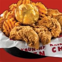 Tenders Meal Combo · 4450 cal. 12 pieces cajun tenders, 6 pieces biscuits and family fries.