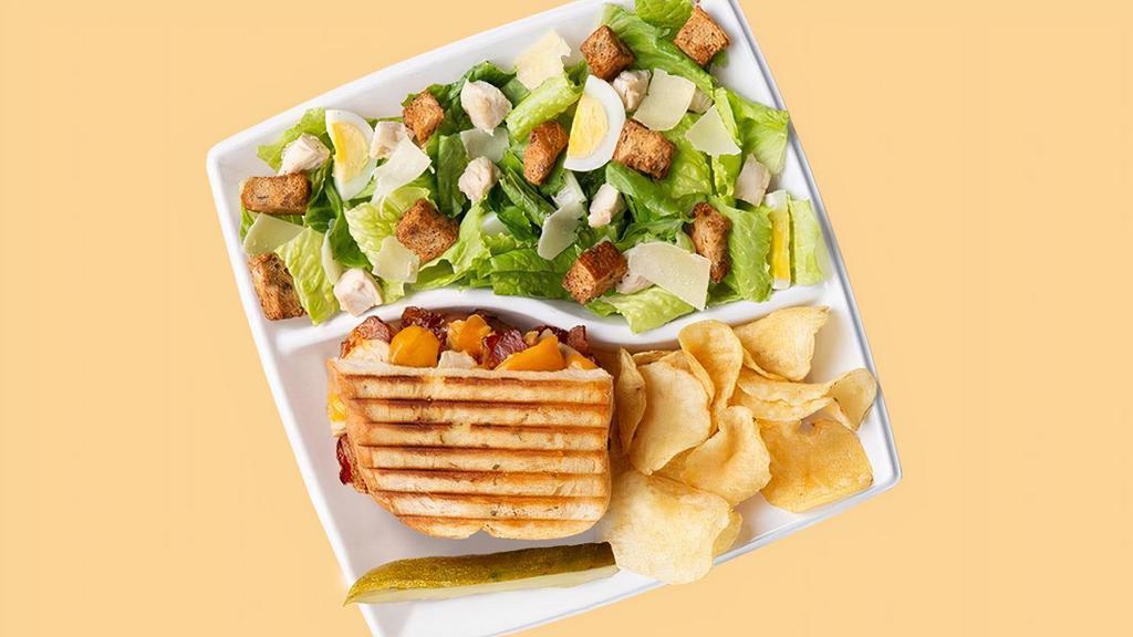 Half Signature Salad & Half Panini Melt · Pick one of our fresh made Signature Salads or Be Original by creating your own and couple it with your soon to be favorite Panini Melt.
