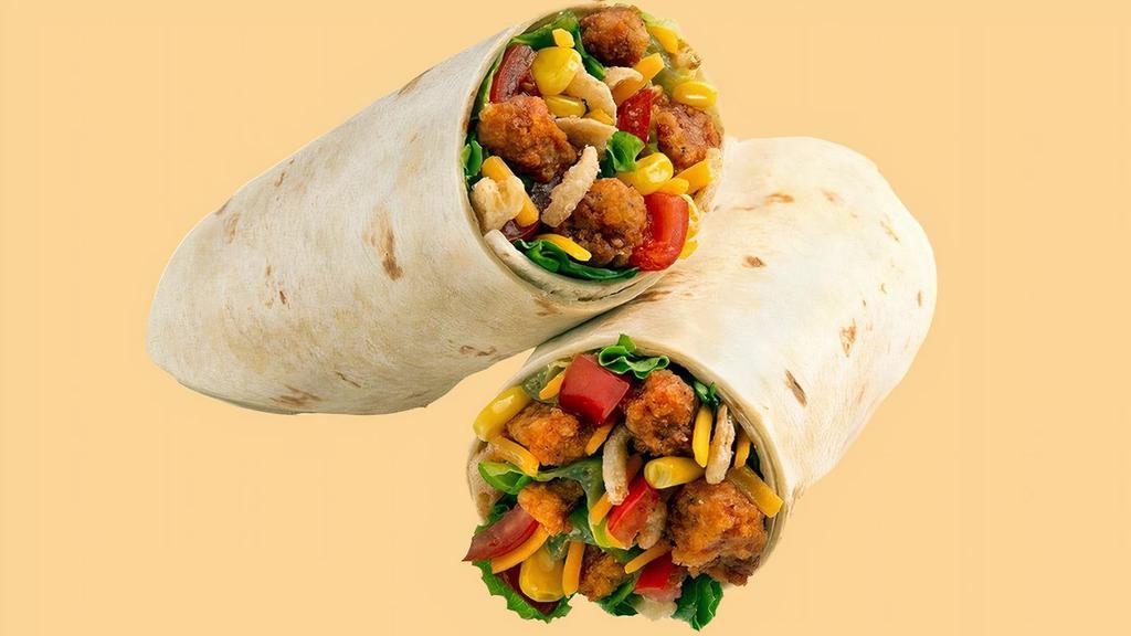 Smoky Bbq Crispy Chicken Wrap · This Chef-inspired Signature starts with a recommended base of Romaine/Iceberg Blend. It is served with Smoky BBQ Crispy Chicken, Diced Tomatoes, Sweet Corn, Cheddar Cheese and Onion Crisps. We recommend our Ranch dressing.