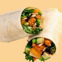 Asian Crispy Chicken Wrap · Our Chef recommends a base of our Super Greens Blend. It is served with Sweet Chili Crispy C...