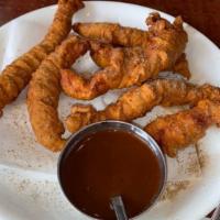 Chicken Pakora · White meat chicken dipped in chick peas batter, and fried.