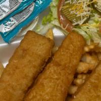 3 Piece Fish Meal  · 3 Piece of Fish , Fries , Side of Salad and Toast